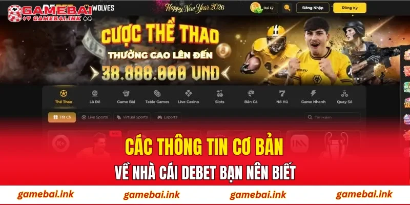 DEBET – Lựa Chọn Cá Cược Online Được Nhiều Người Tin Tưởng 2 Các thông tin cơ bản về nhà cái DEBET bạn nên biết
